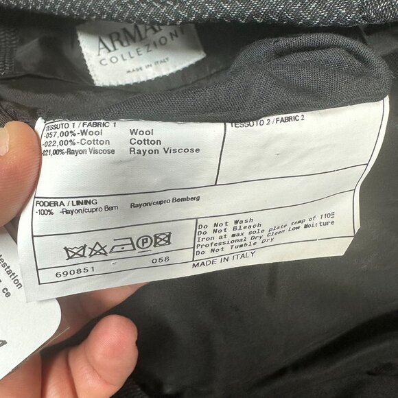 Vintage Giorgio Armani Collezioni Men's Jacket Blazer Single Breasted Size 44R - Picture 10 of 15